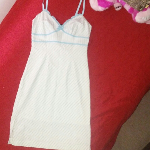 Express Dresses & Skirts - Express baby blue pinstripe dress Express Dresses & Skirts - Express baby blue pinstripe dress